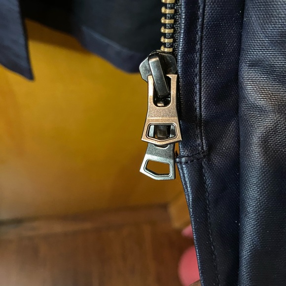 Theory navy blue resin jkt large - Picture 7 of 11